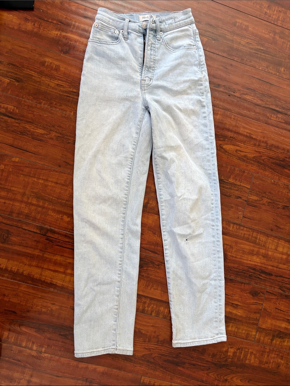Madewell Light Blue High-Rise Straight Jeans